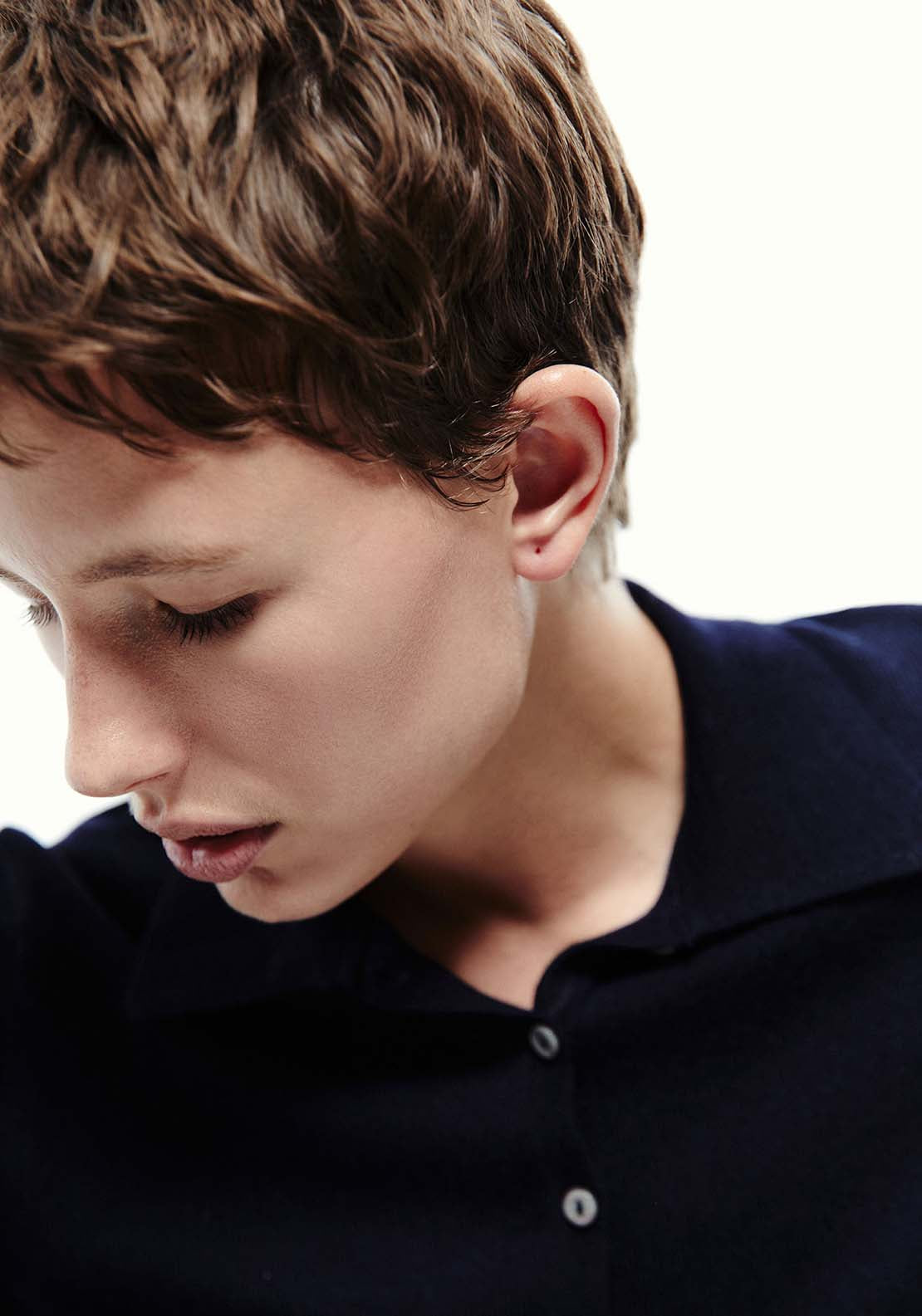 Polo Collar Sweater - Blue