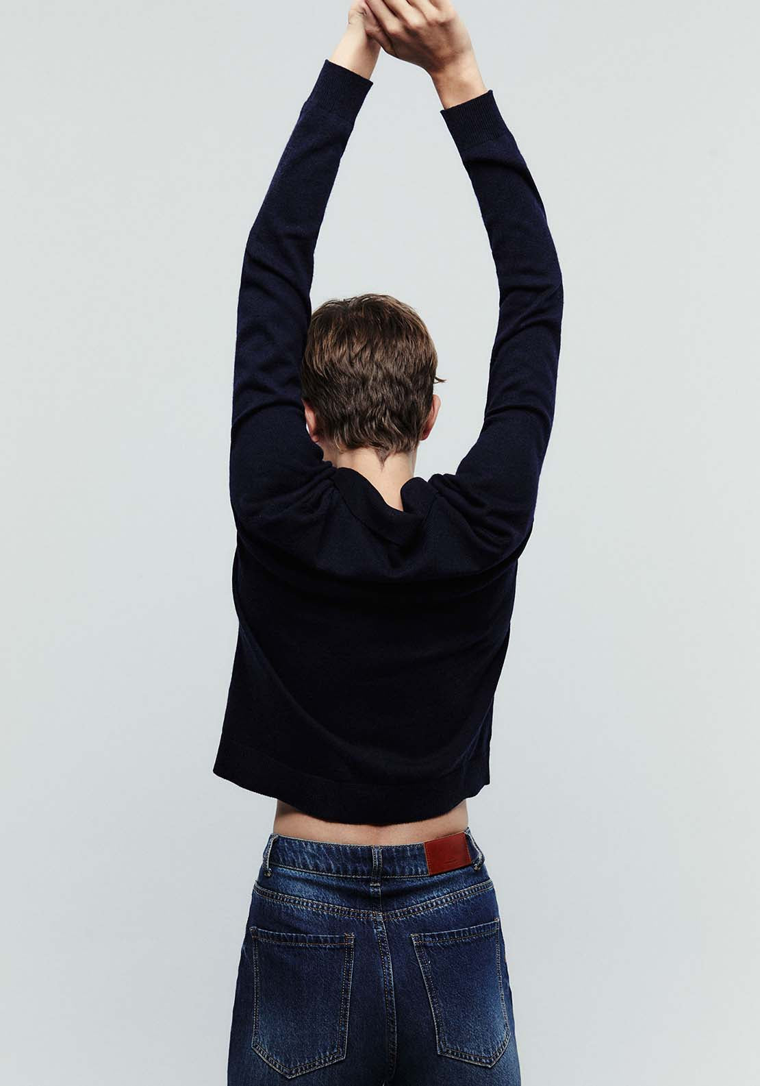 Polo Collar Sweater - Blue