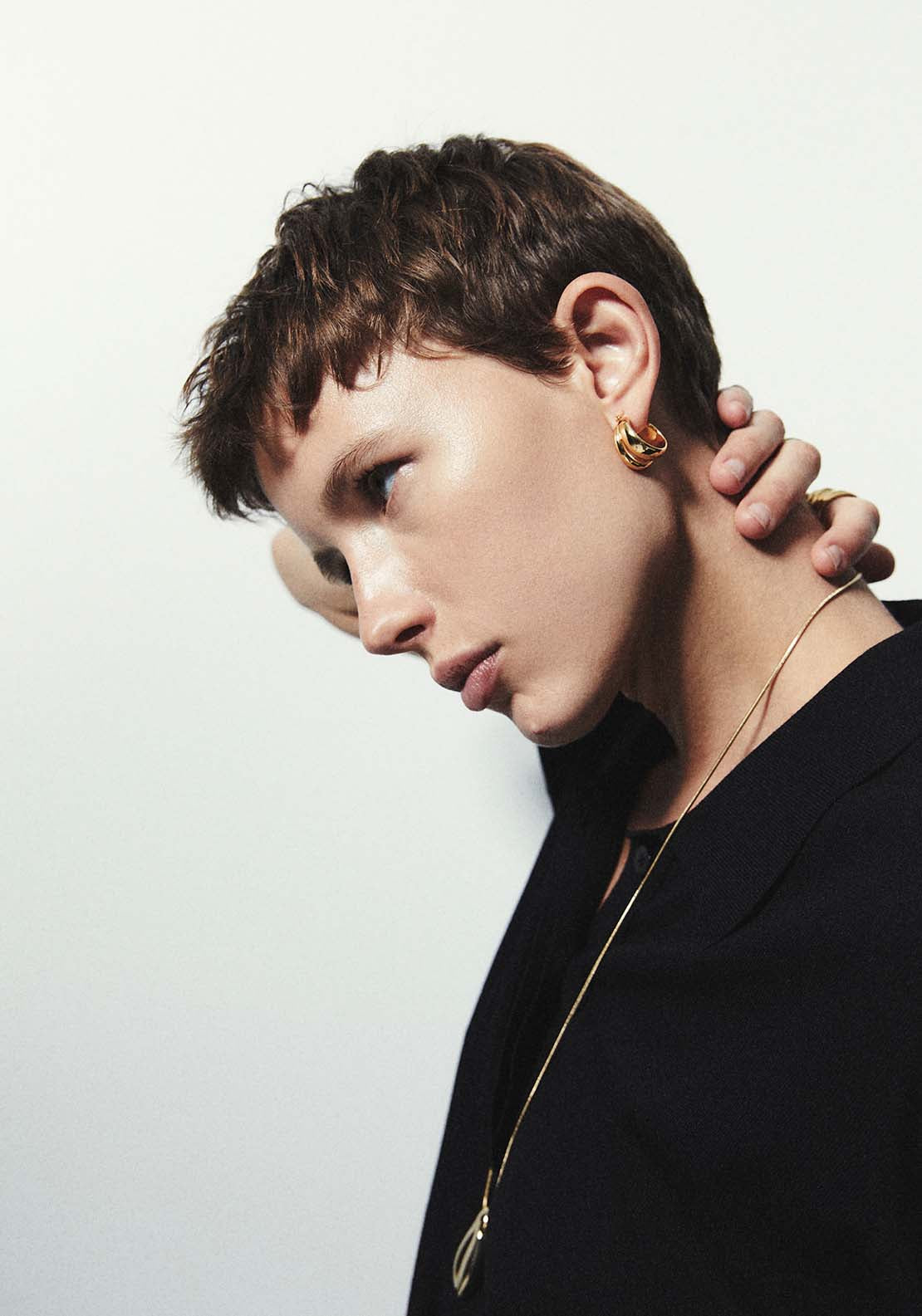 Polo Collar Sweater - Black