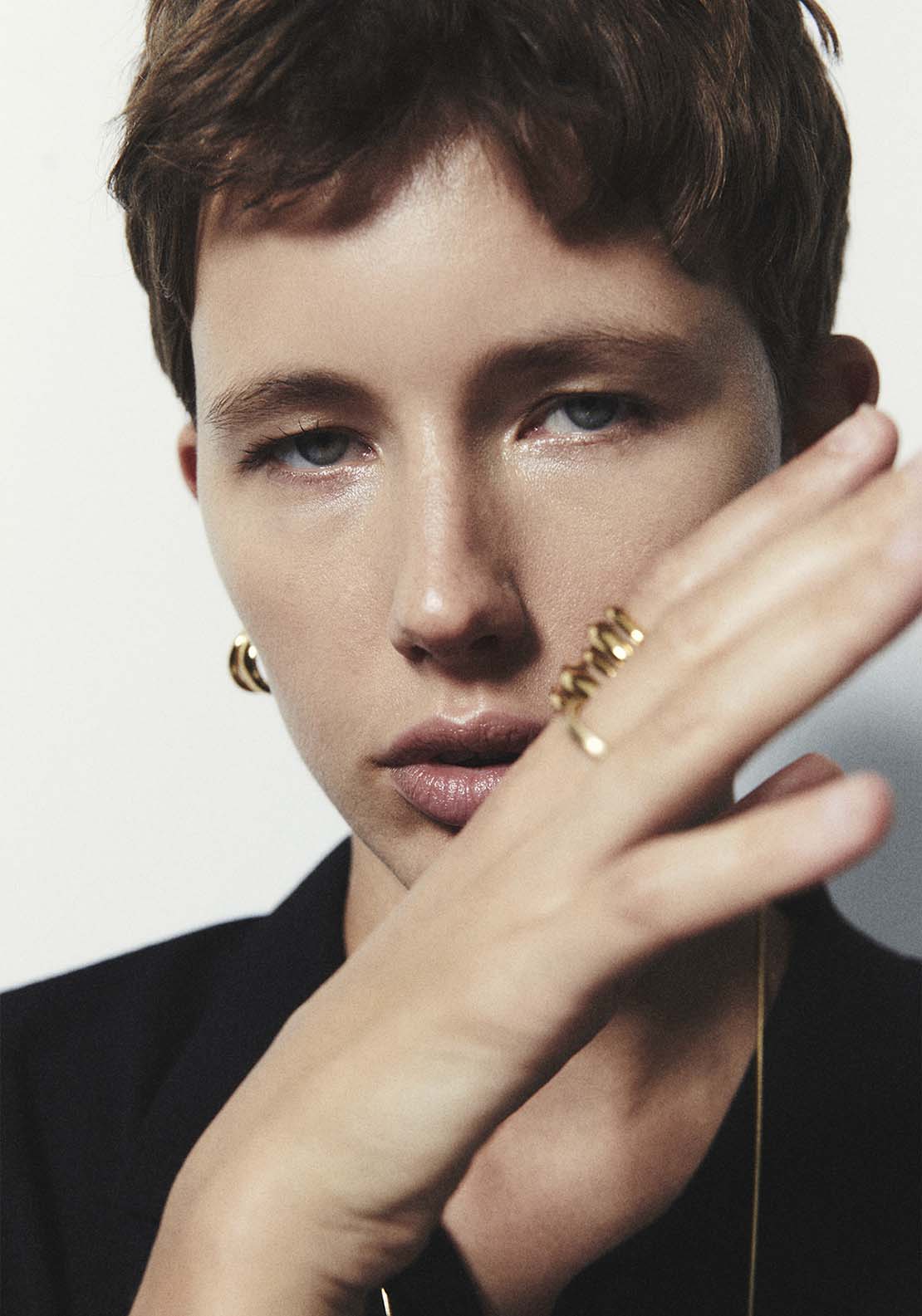 Polo Collar Sweater - Black