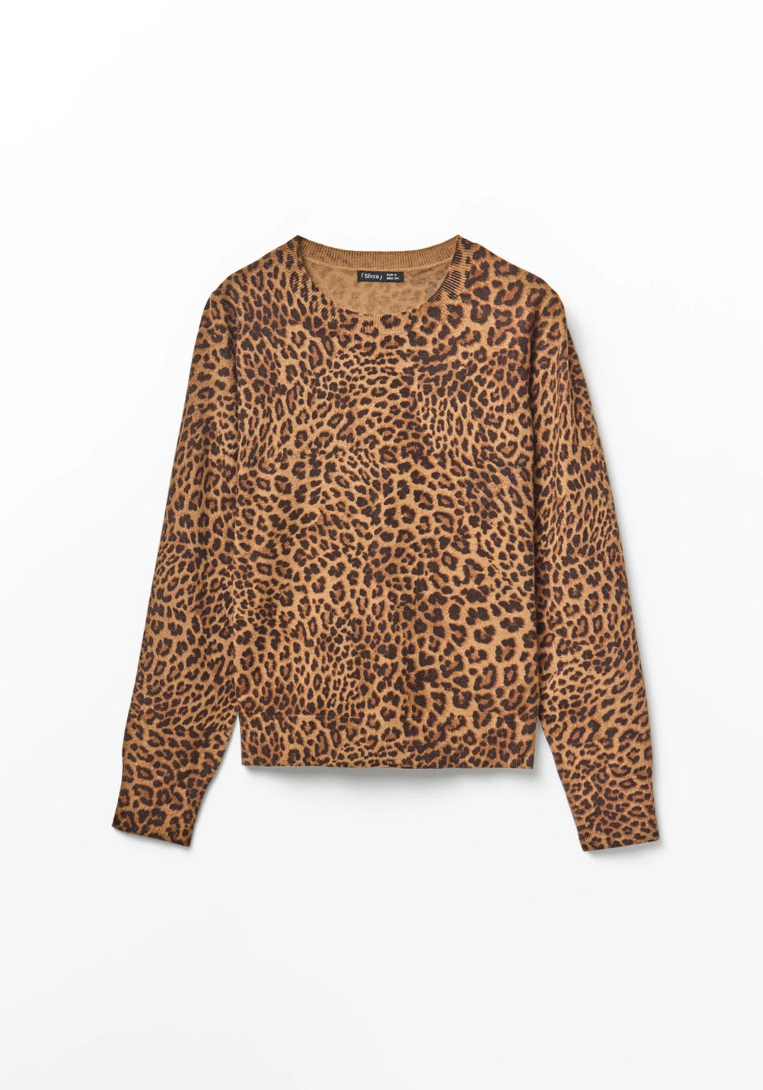 Animal Print Sweater - Beige Camel