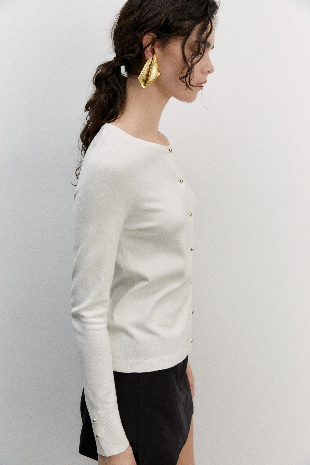 Sfera Plain cardigan - White 4 Shaws Department Stores
