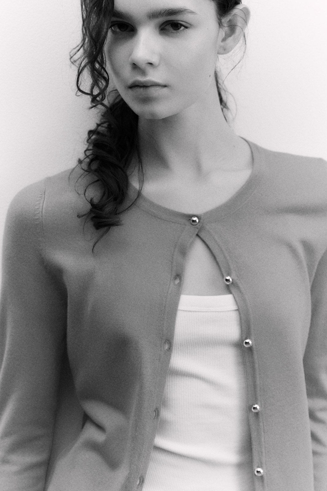 Sfera Plain cardigan - Carmin 3 Shaws Department Stores