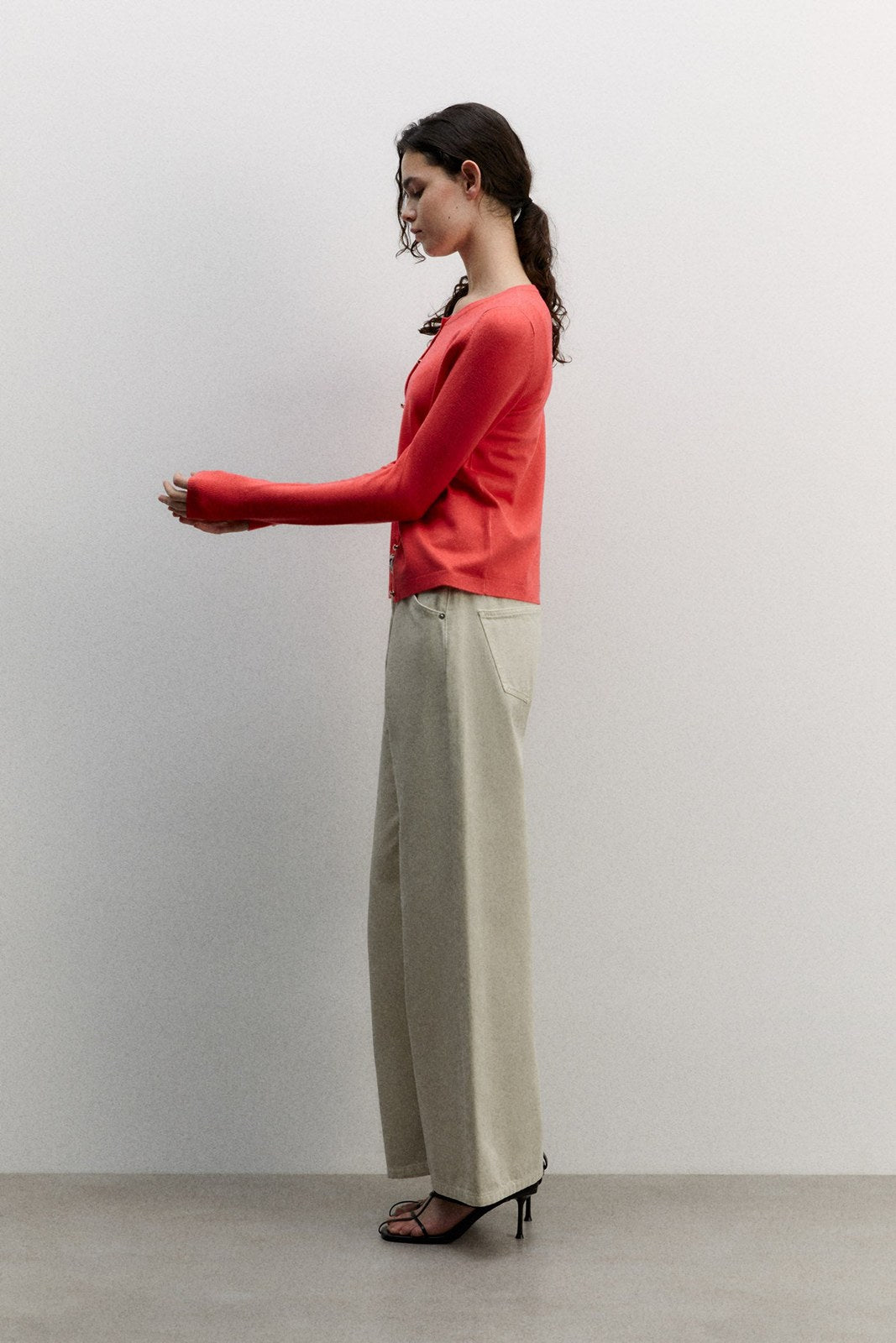 Sfera Plain cardigan - Carmin 5 Shaws Department Stores