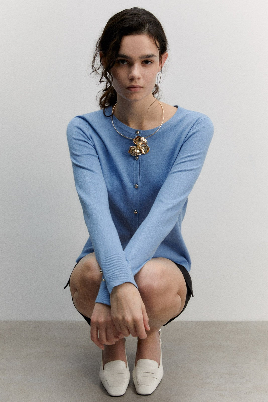 Sfera Plain cardigan - Blue 4 Shaws Department Stores