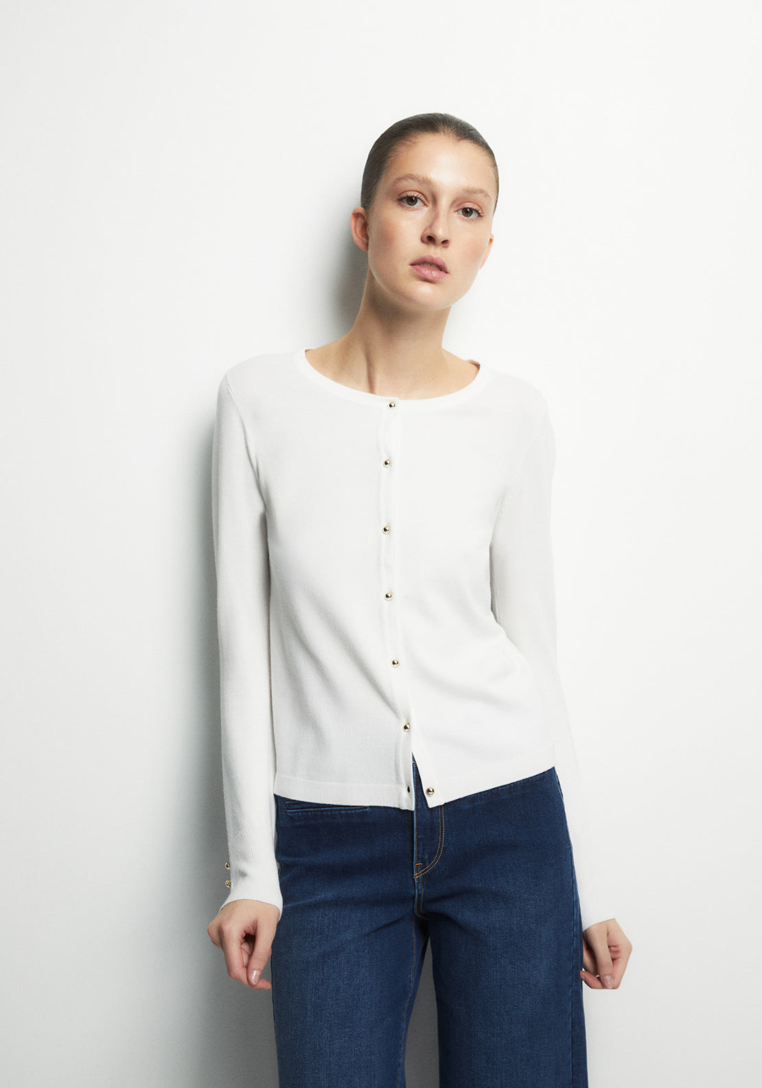 Knit Cardigan - White