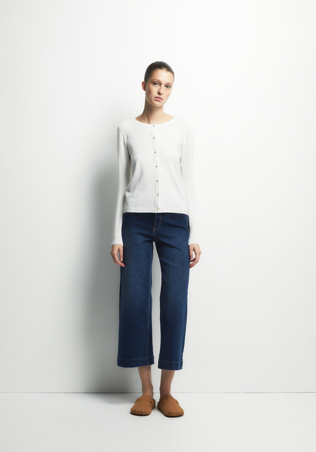 Knit Cardigan - White