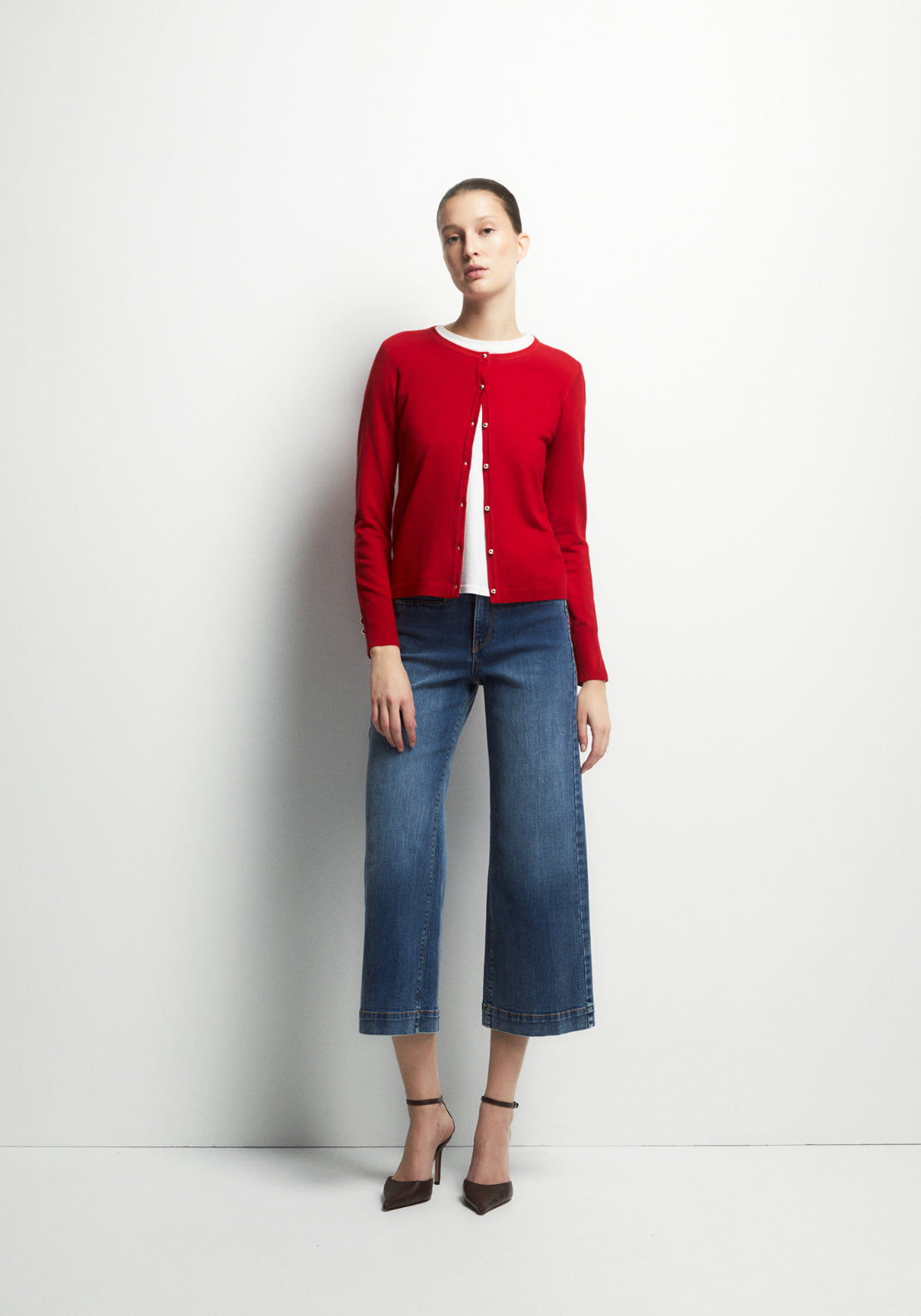 Knit Cardigan - Red
