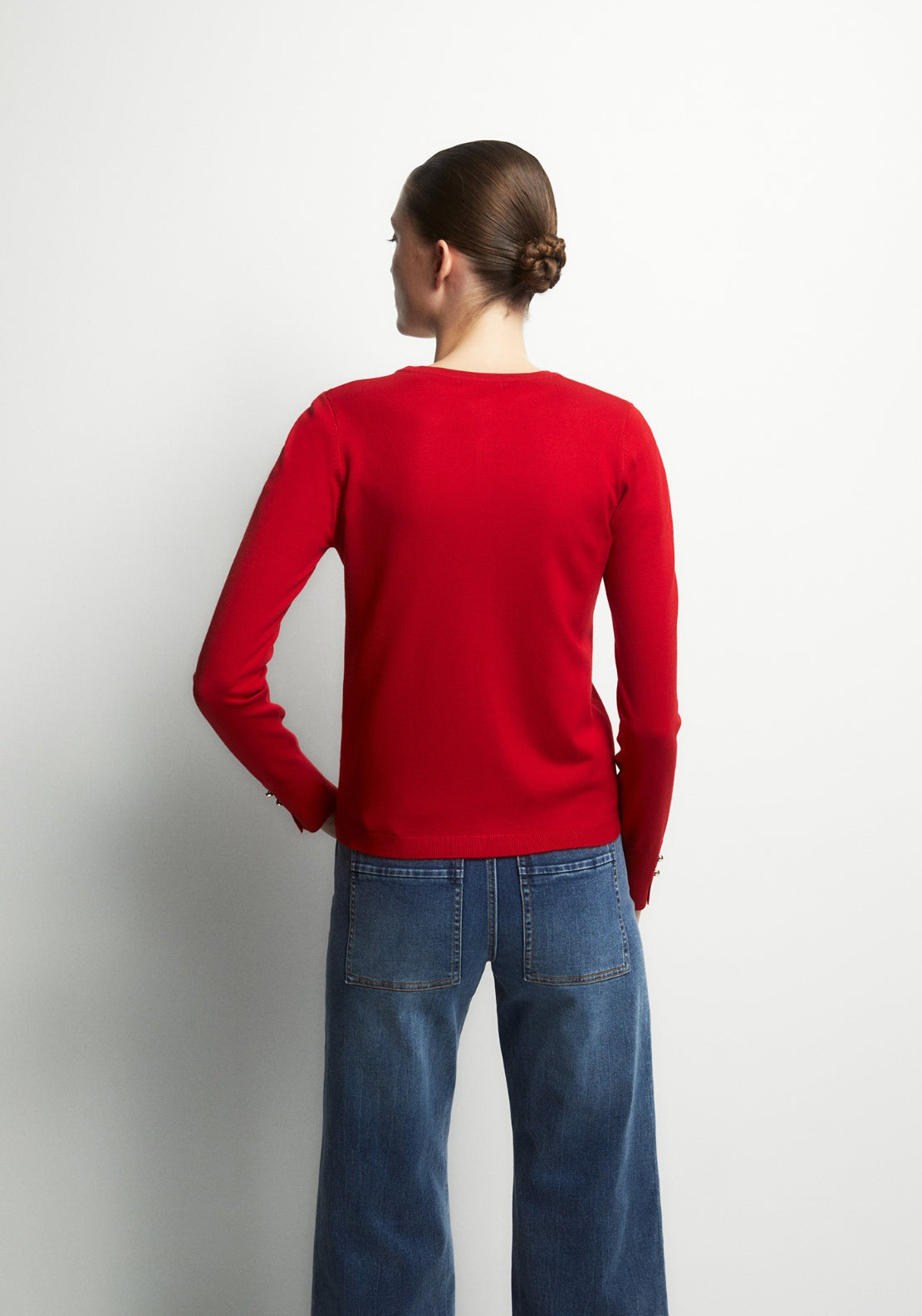 Knit Cardigan - Red
