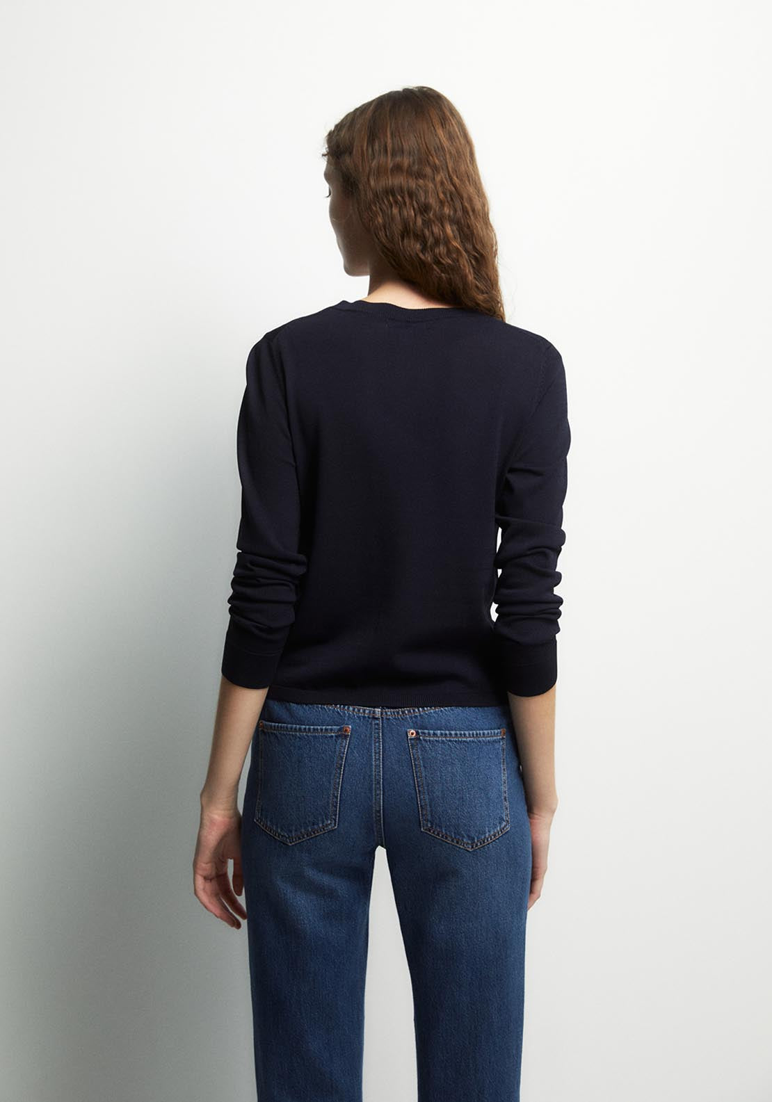 Ruffles Knit Cardigan - Blue