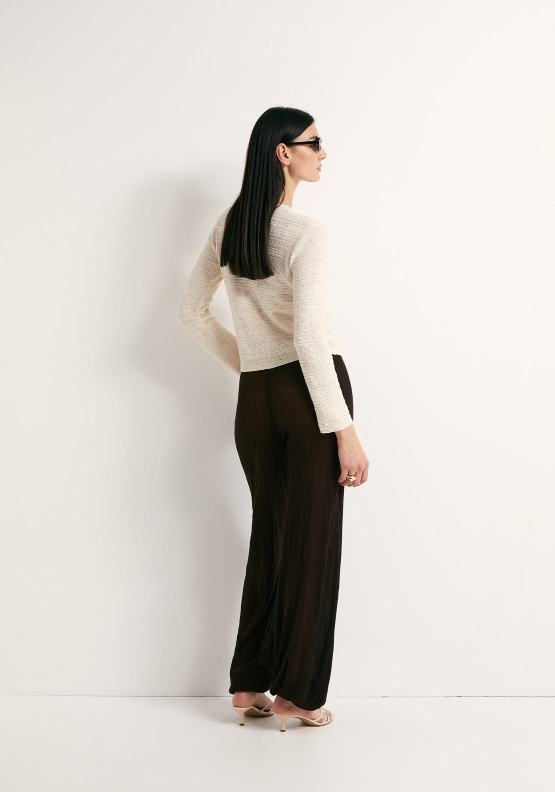 Structured Knit Cardigan - Cream