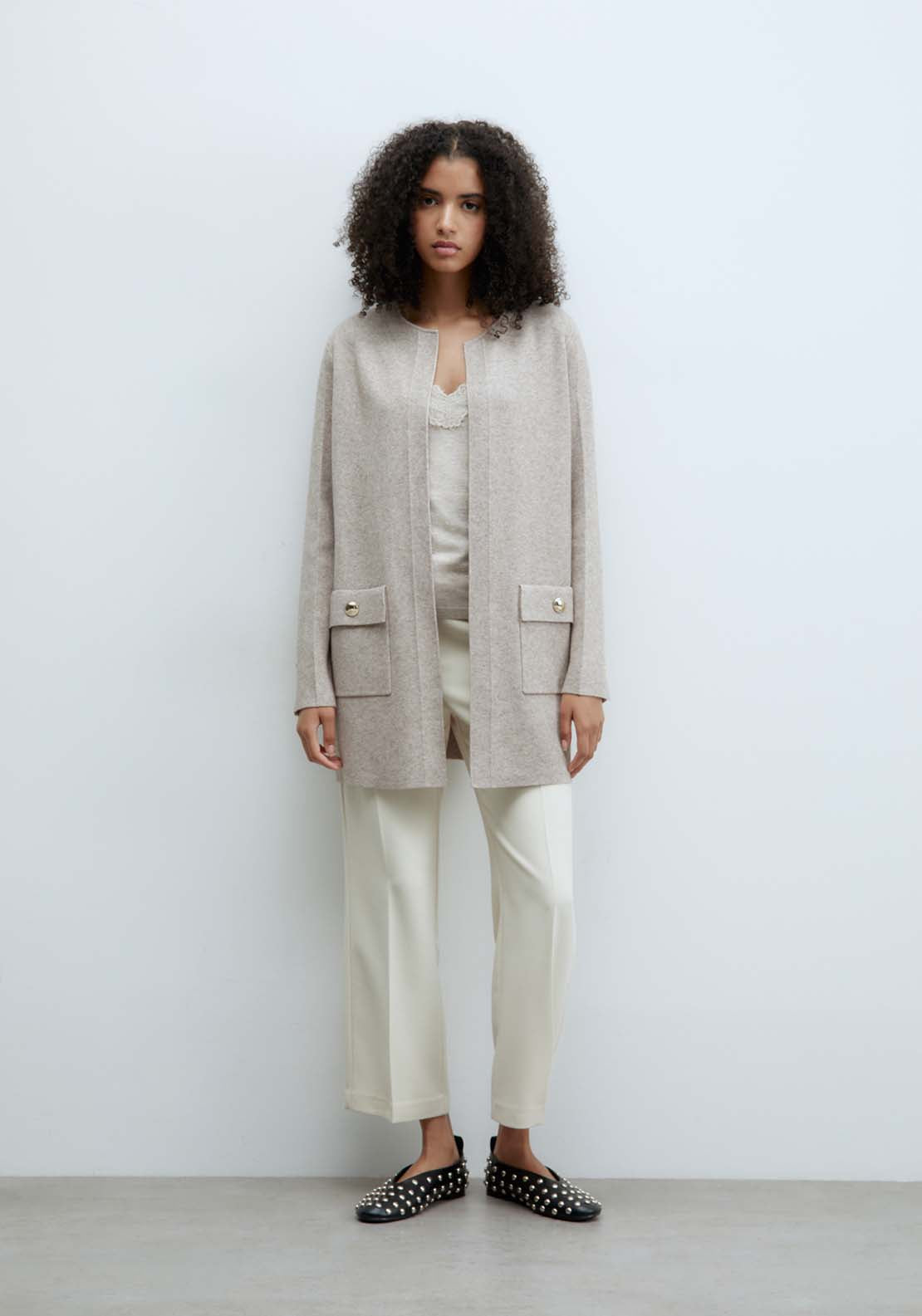 Sfera Patch Pocket Jacket - Natural Mink 1 Shaws Department Stores