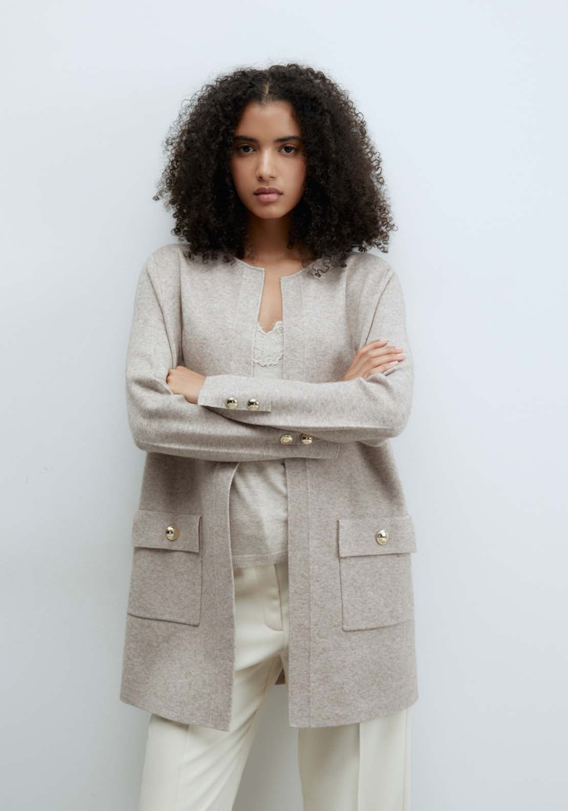 Sfera Patch Pocket Jacket - Natural Mink 2 Shaws Department Stores