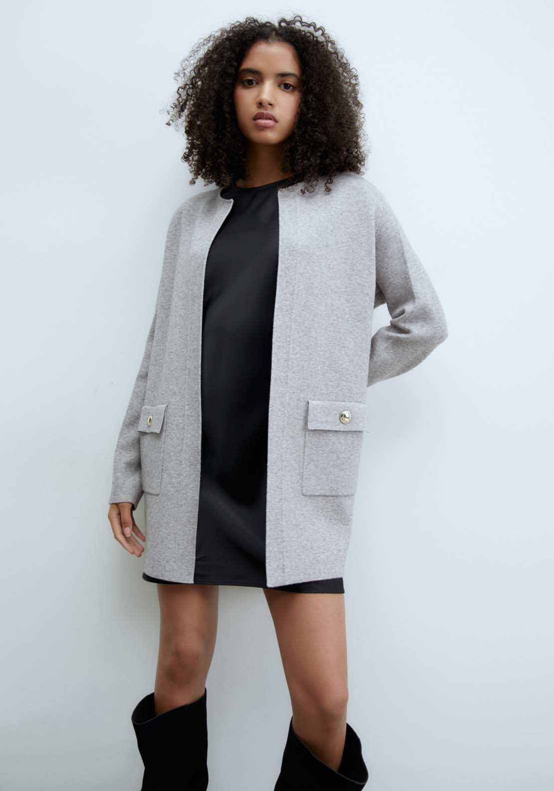 Sfera Patch pockets jacket - Grey 1 Shaws Department Stores