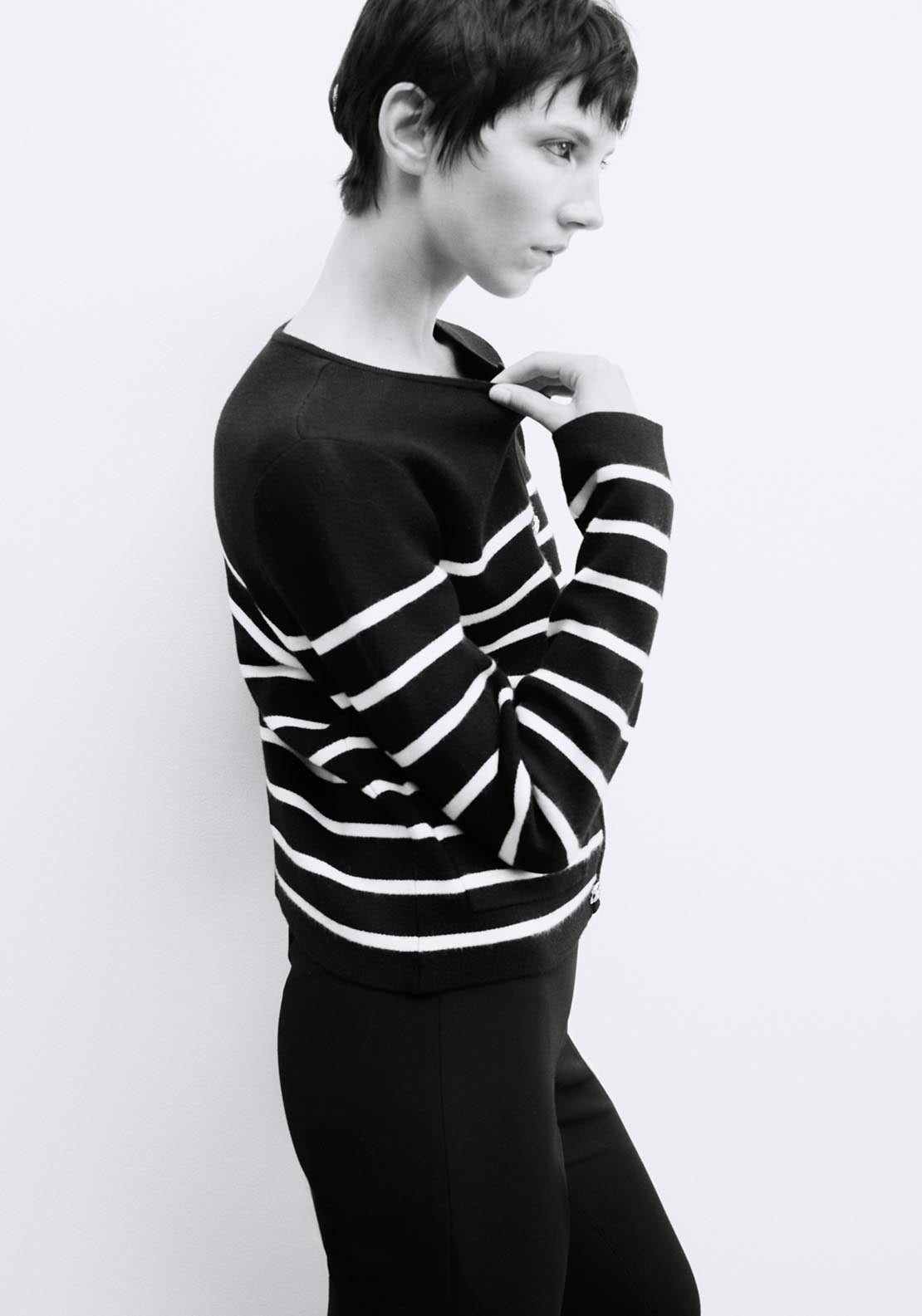 Sfera Pockets striped cardigan - Navy 6 Shaws Department Stores