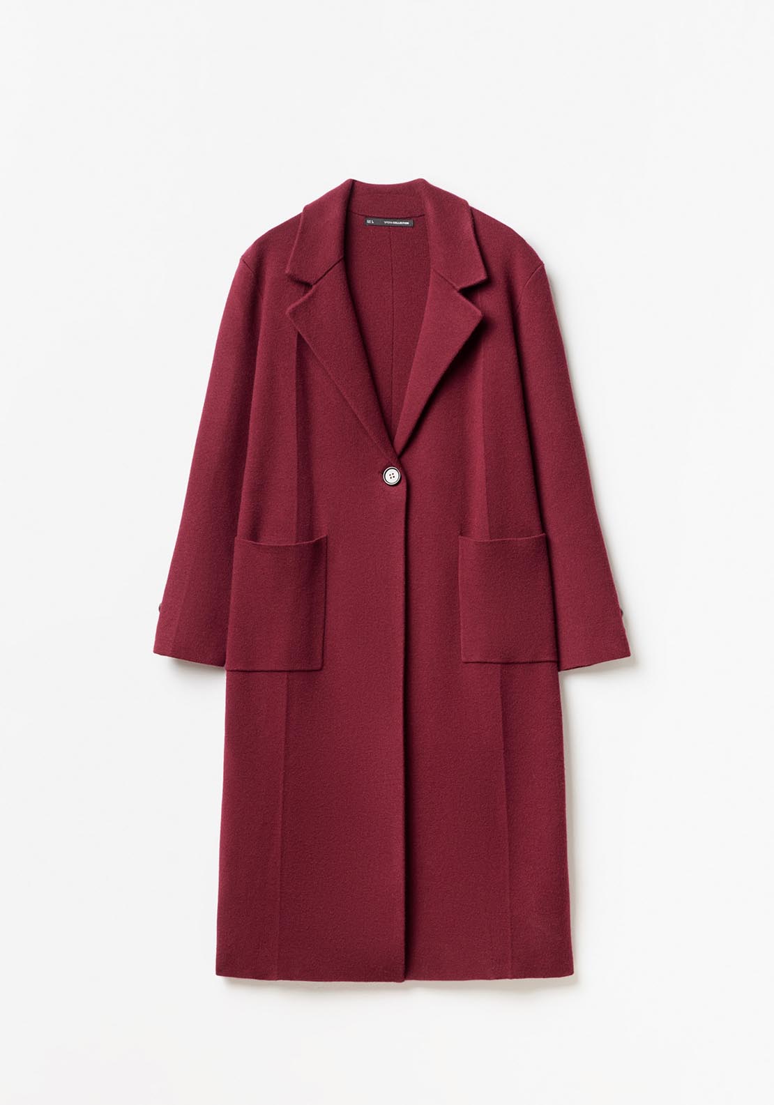 Sfera Pockets lapel collar coat - Currant 7 Shaws Department Stores