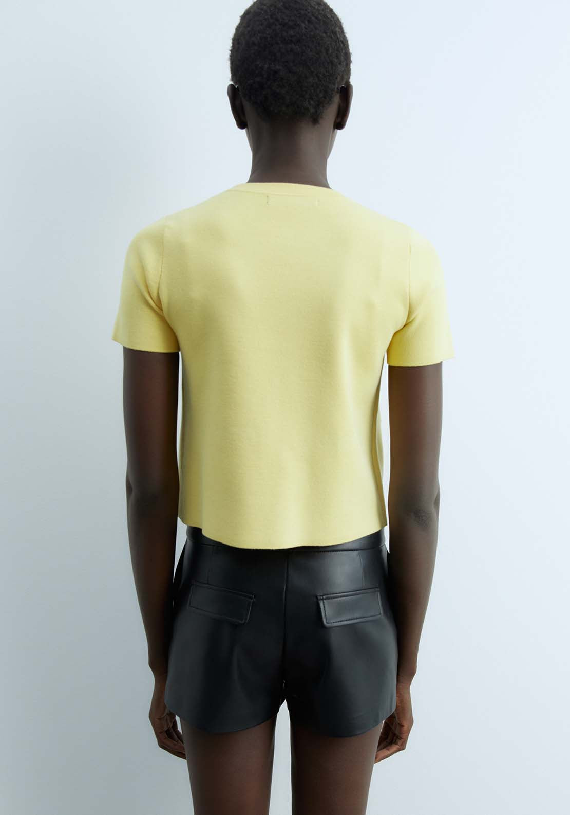Sfera Bejewelled Buttons Cardigan - Yellow 4 Shaws Department Stores