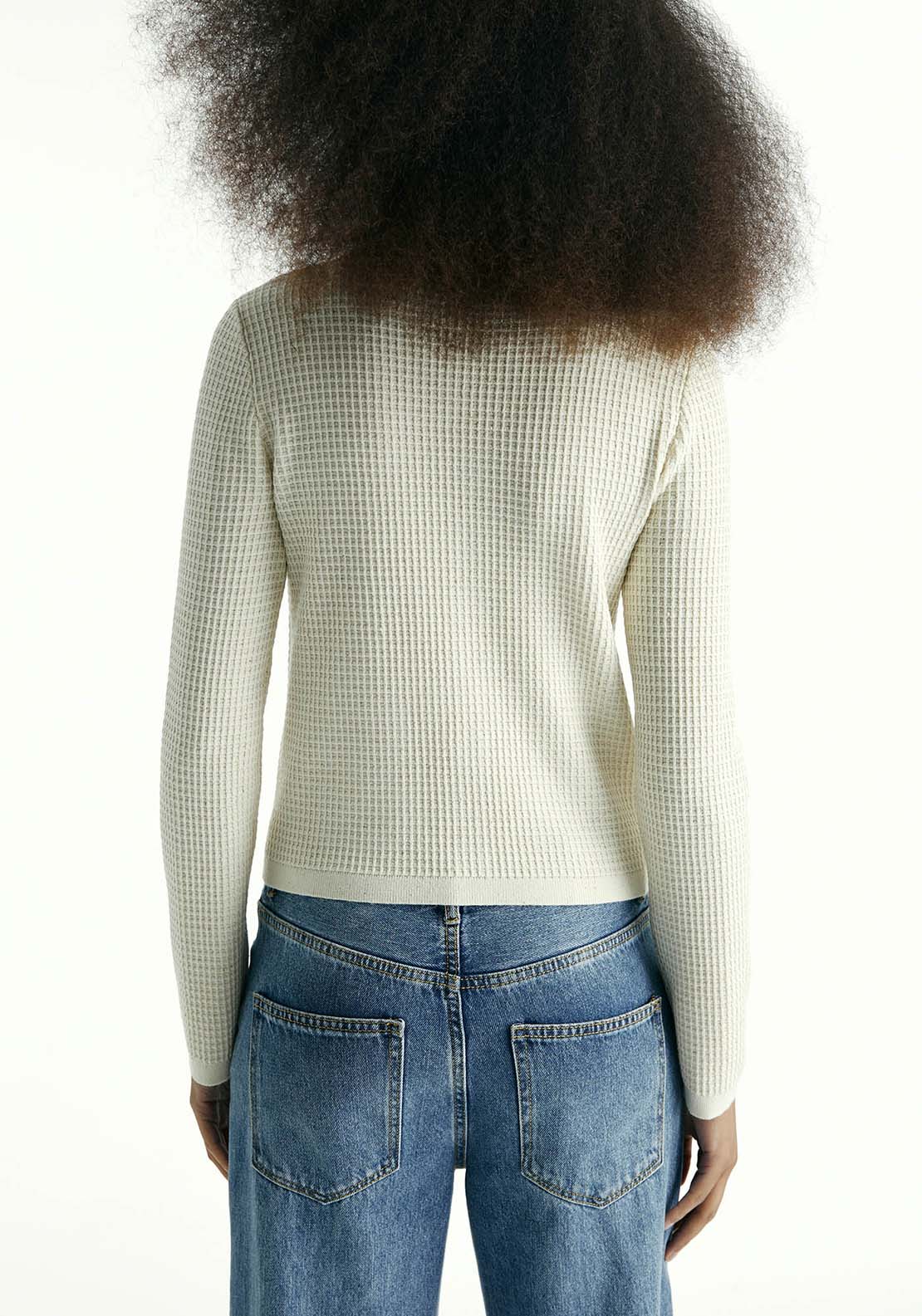 Sfera Pockets Sequin Jacket - Ecru 2 Shaws Department Stores