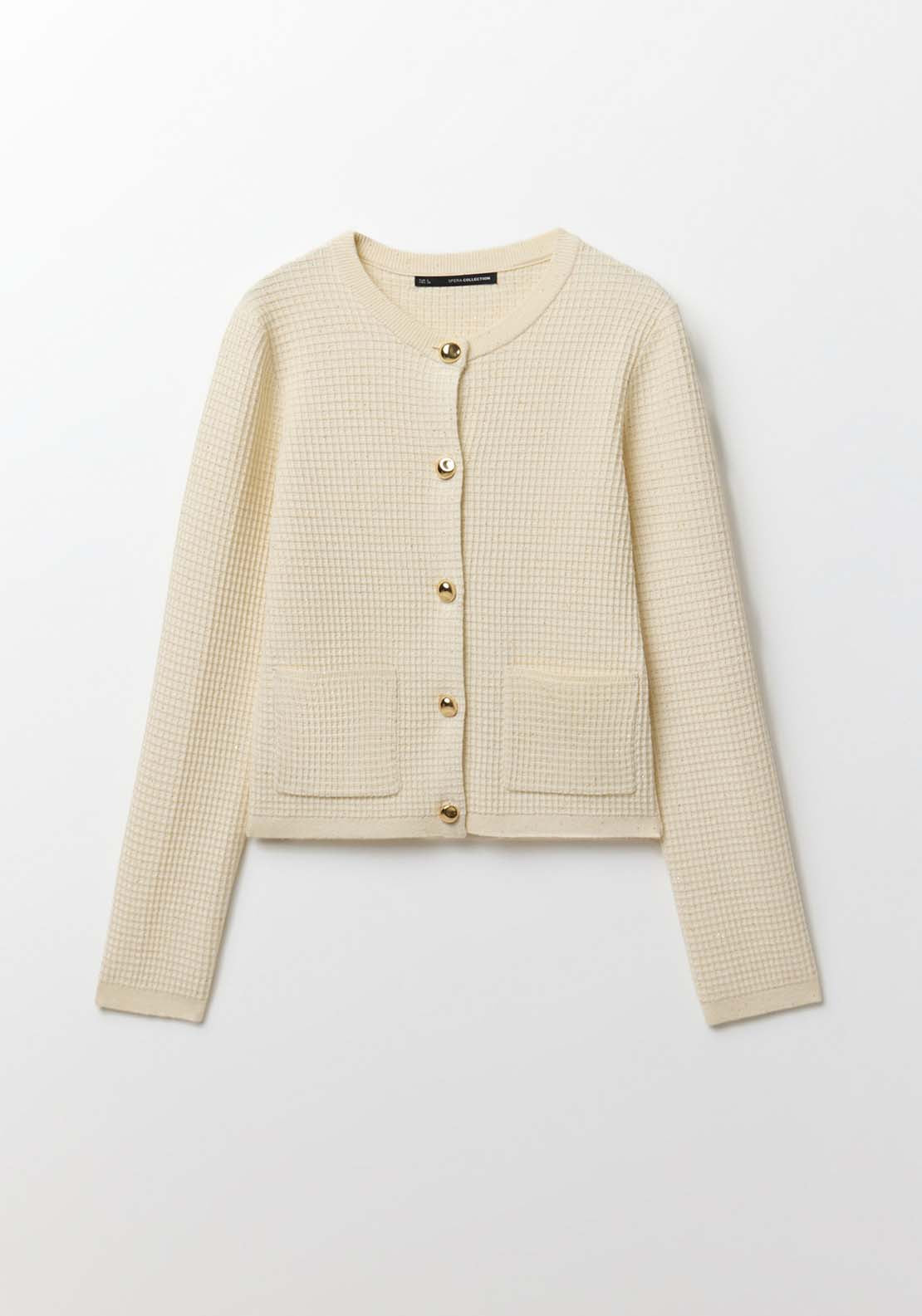 Sfera Pockets Sequin Jacket - Ecru 6 Shaws Department Stores
