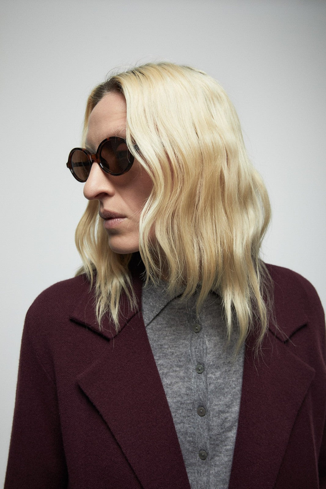 Pockets Lapel Collar Coat - Red