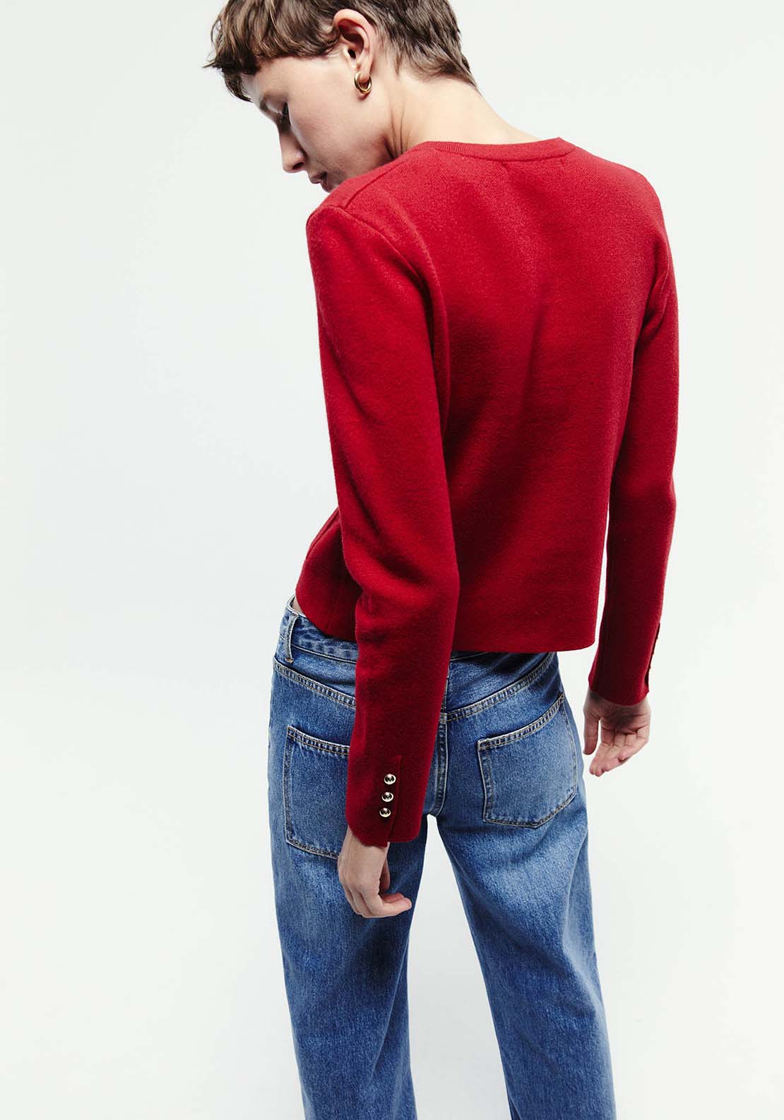 Short Cardigan - Red