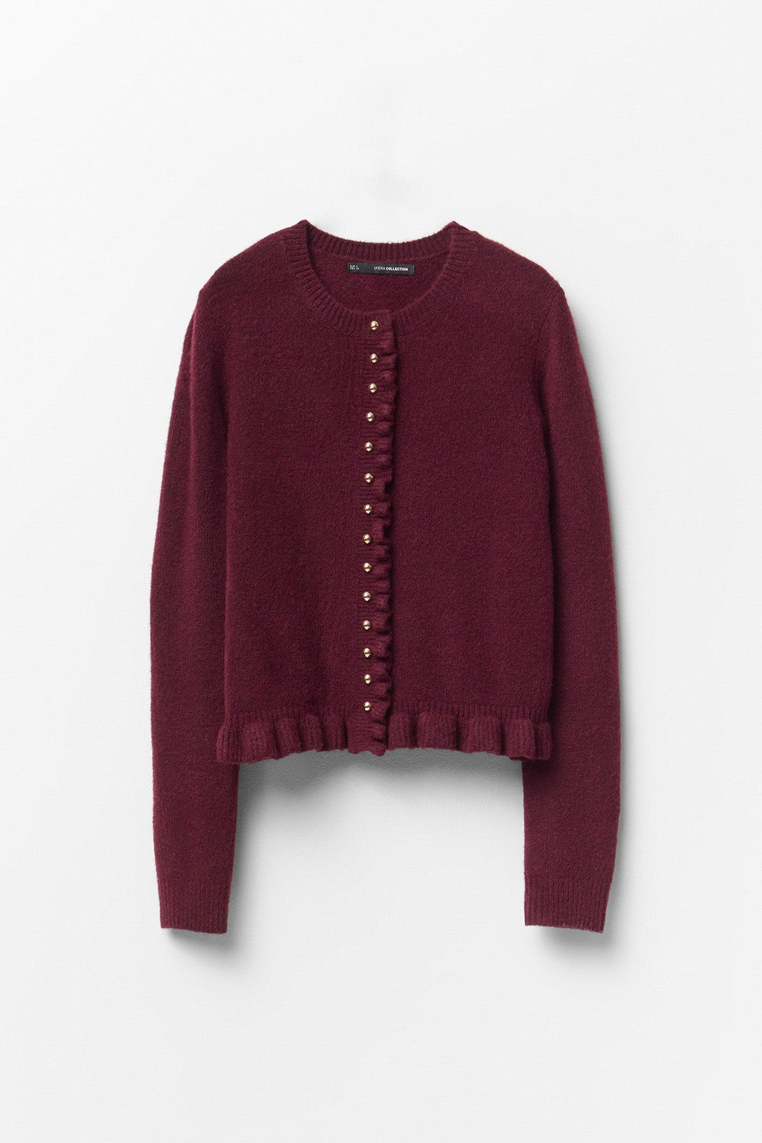Mini Ruffles Cardigan - Red
