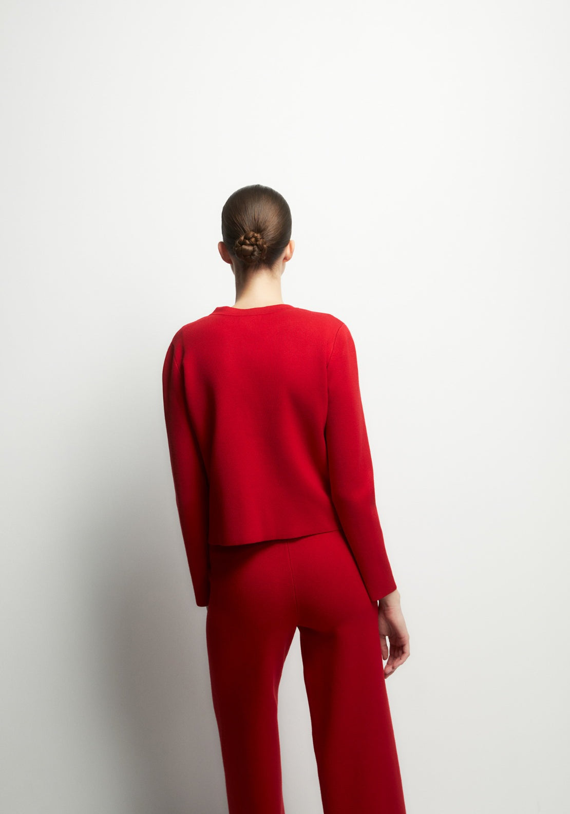 Plain Cardigan - Red