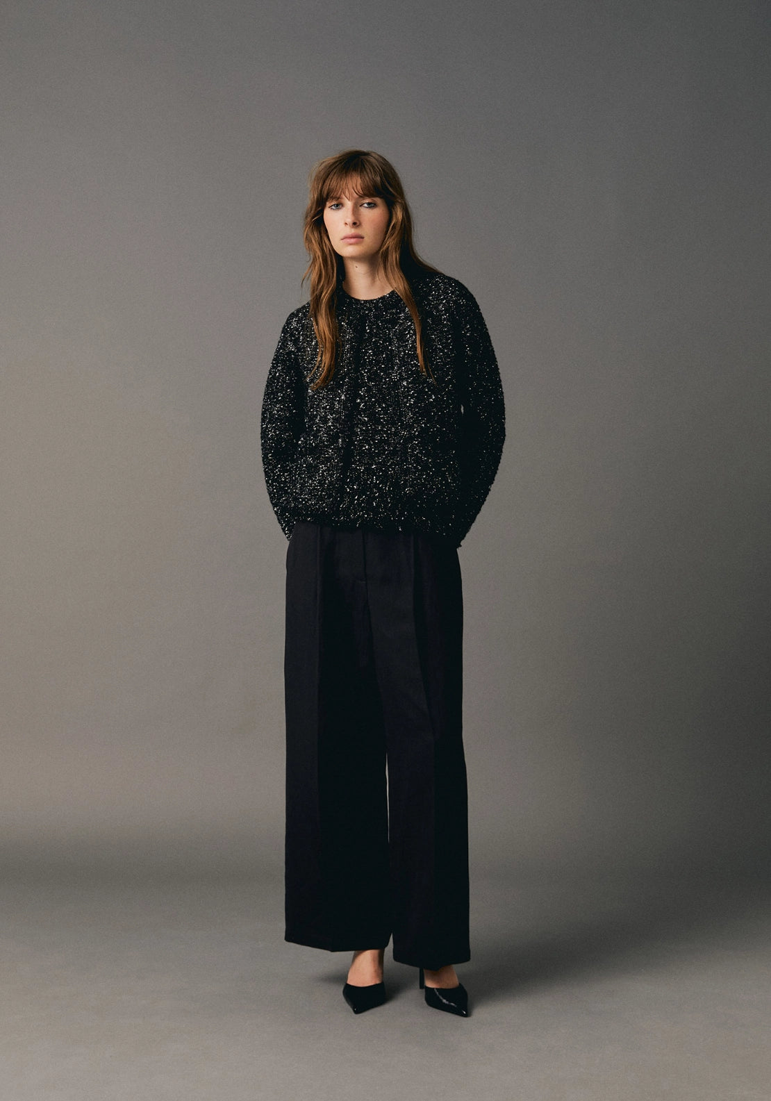 Sparkly Tweed Jacket - Black