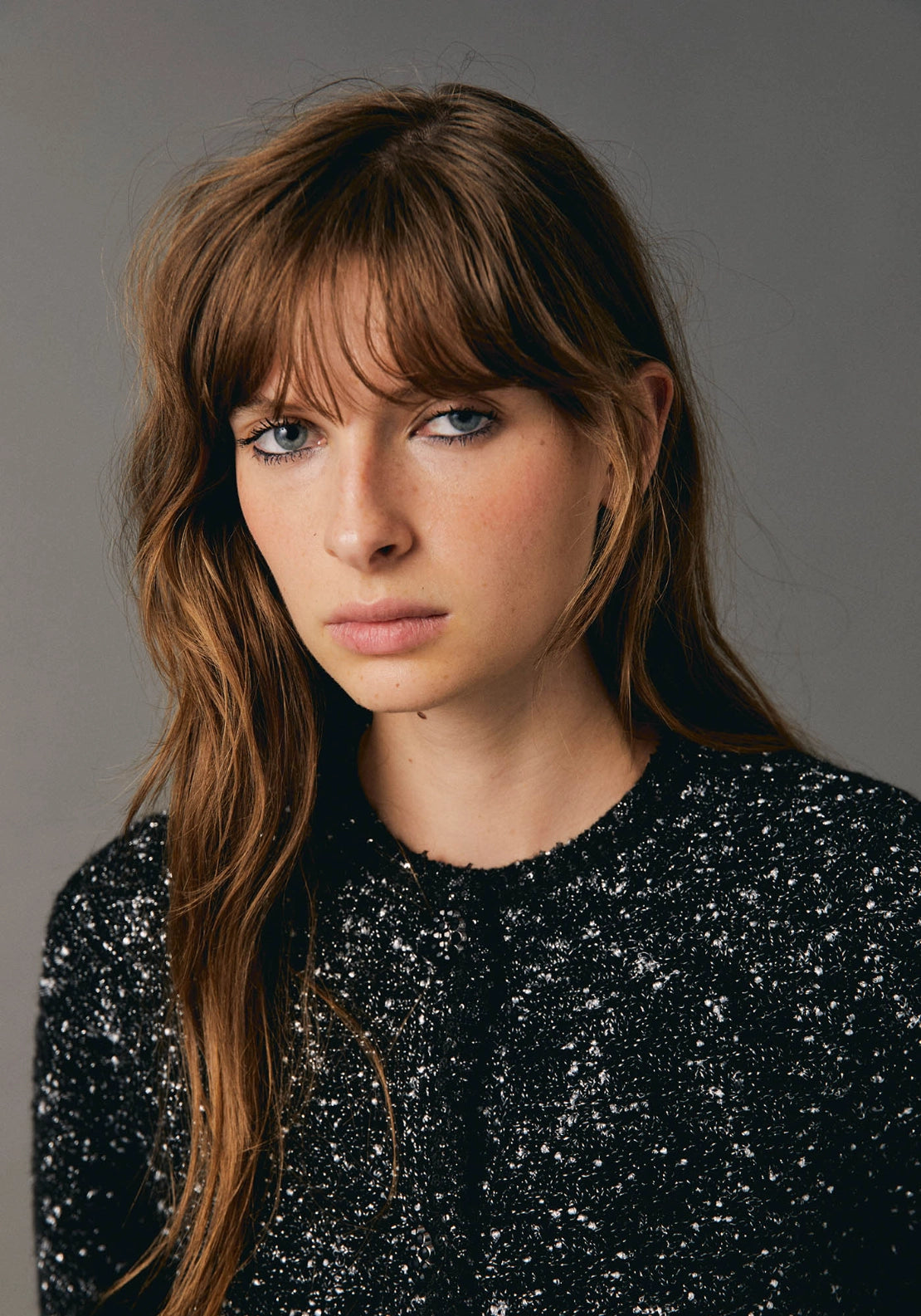Sparkly Tweed Jacket - Black