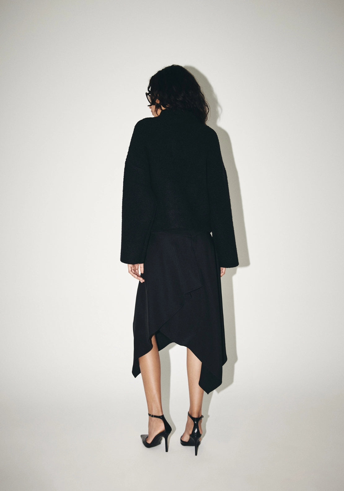 Crossover Bouclé Jacket - Black