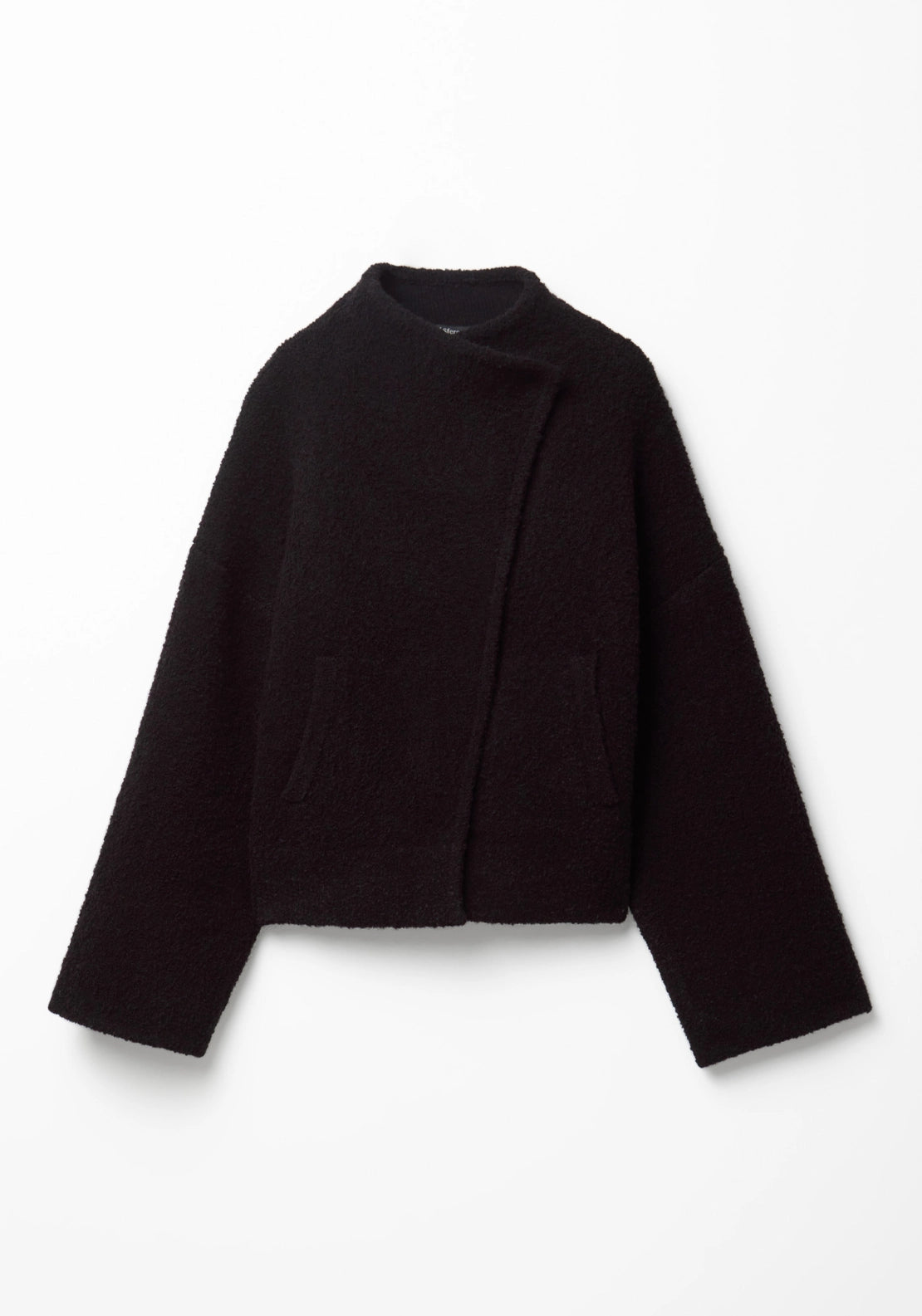 Crossover Bouclé Jacket - Black