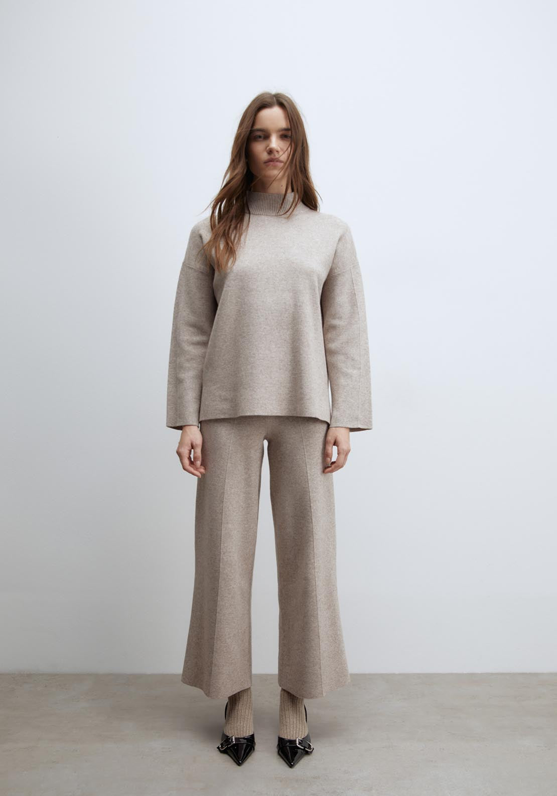 Sfera Wide-leg trousers - Natural Mink 3 Shaws Department Stores