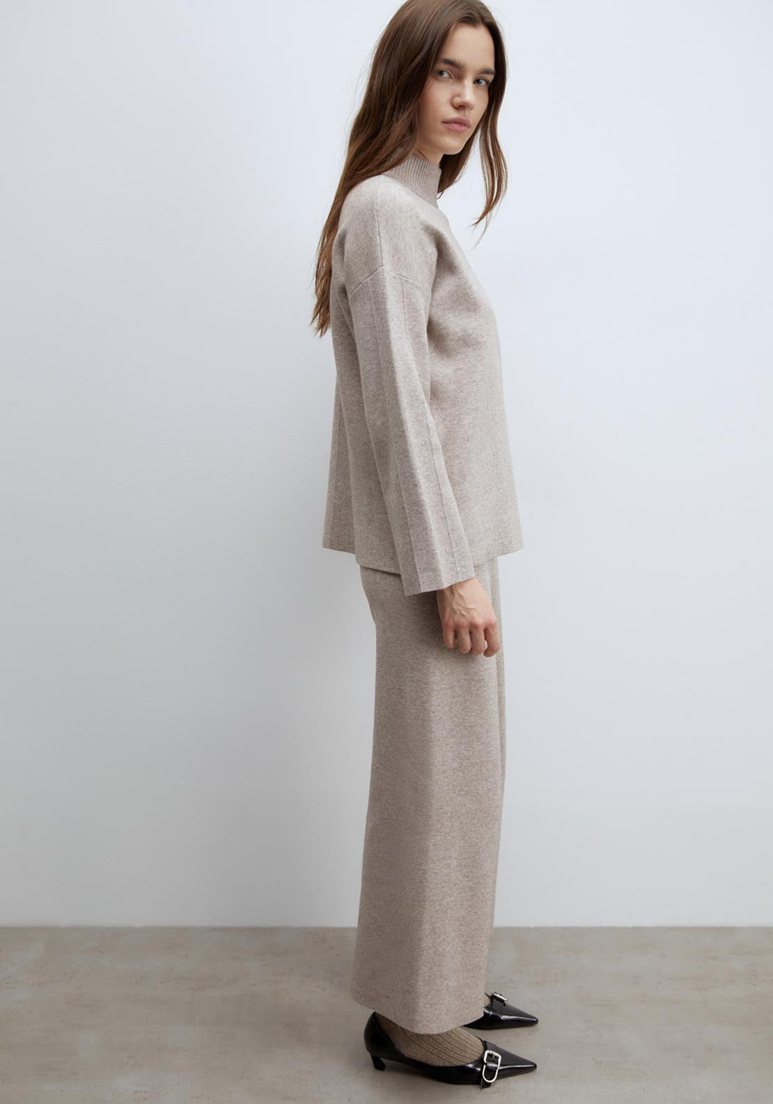 Sfera Wide-leg trousers - Natural Mink 4 Shaws Department Stores