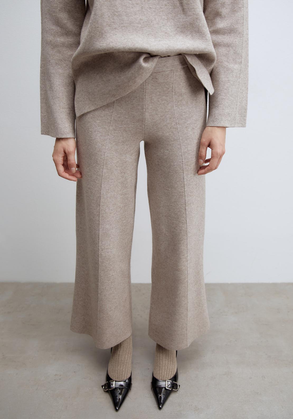 Sfera Wide-leg trousers - Natural Mink 1 Shaws Department Stores