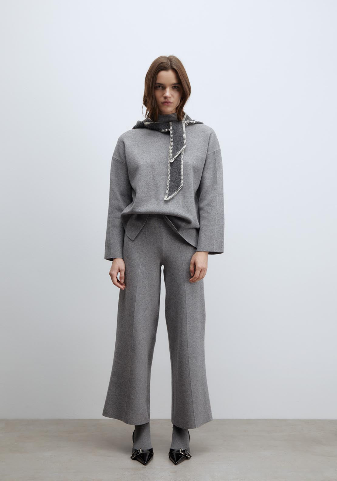 Sfera Wide-leg trousers - Grey Medium Mela 6 Shaws Department Stores