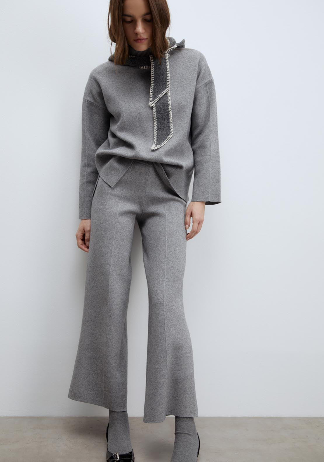 Sfera Wide-leg trousers - Grey Medium Mela 2 Shaws Department Stores