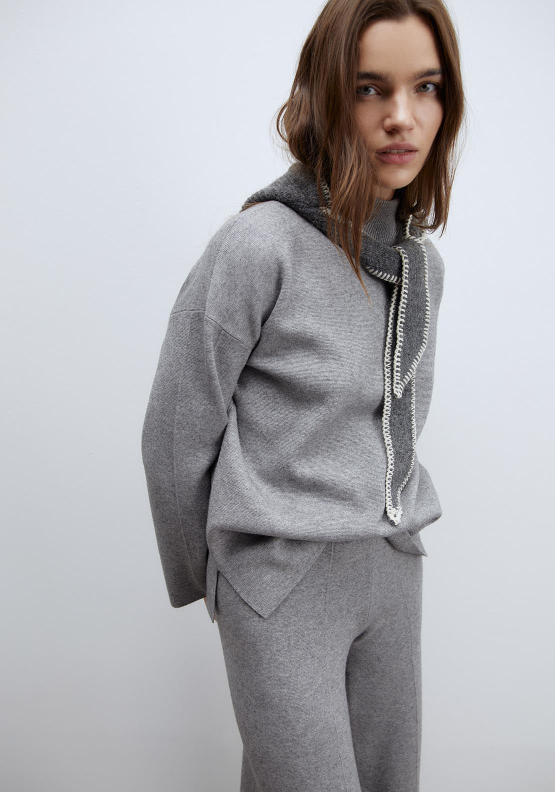 Sfera Wide-leg trousers - Grey Medium Mela 5 Shaws Department Stores