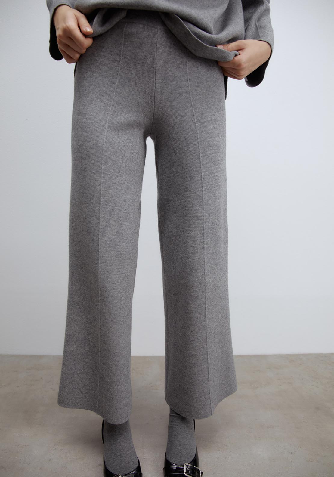 Sfera Wide-leg trousers - Grey Medium Mela 1 Shaws Department Stores