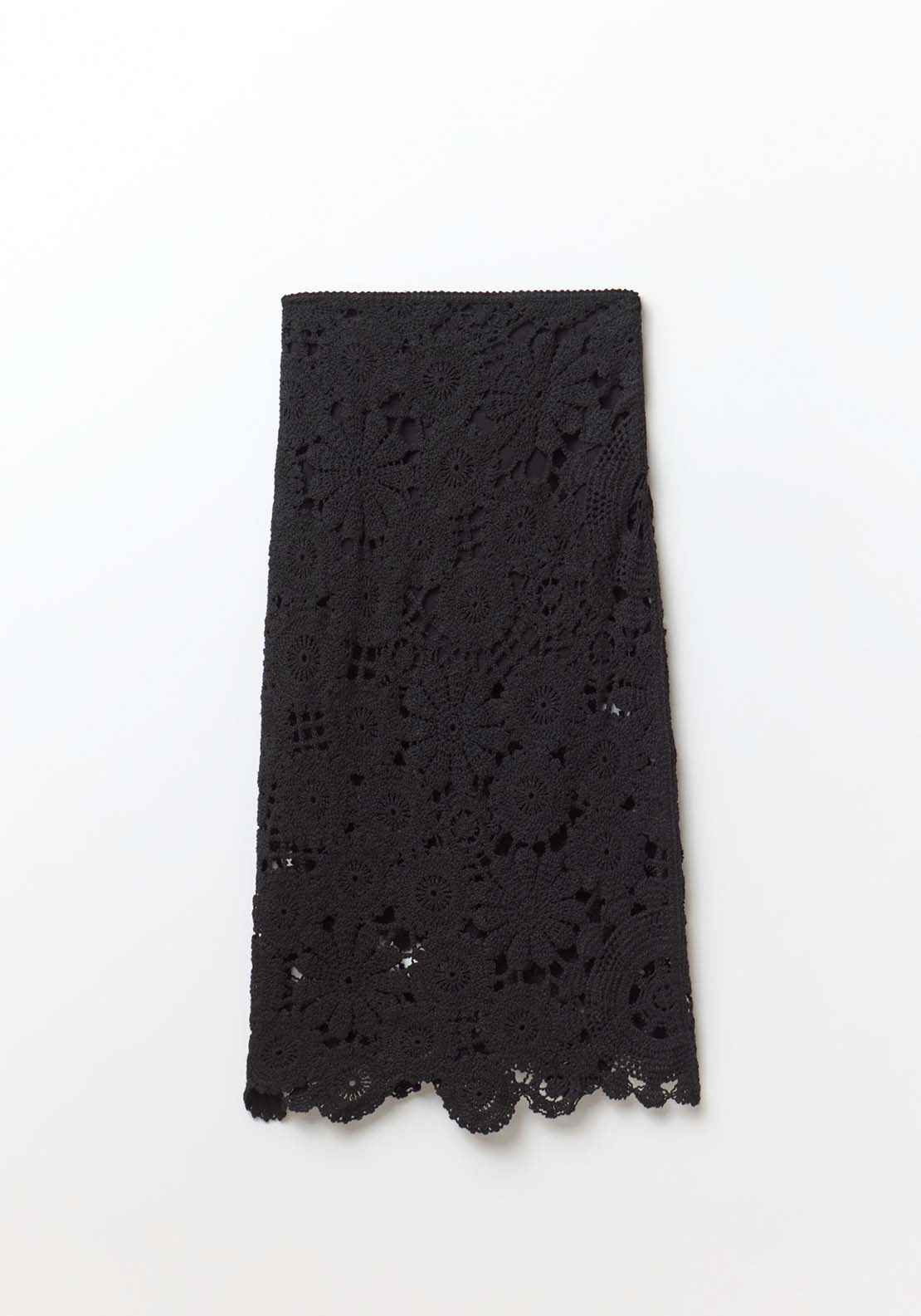 Sfera Crochet Midi Skirt - Black 6 Shaws Department Stores