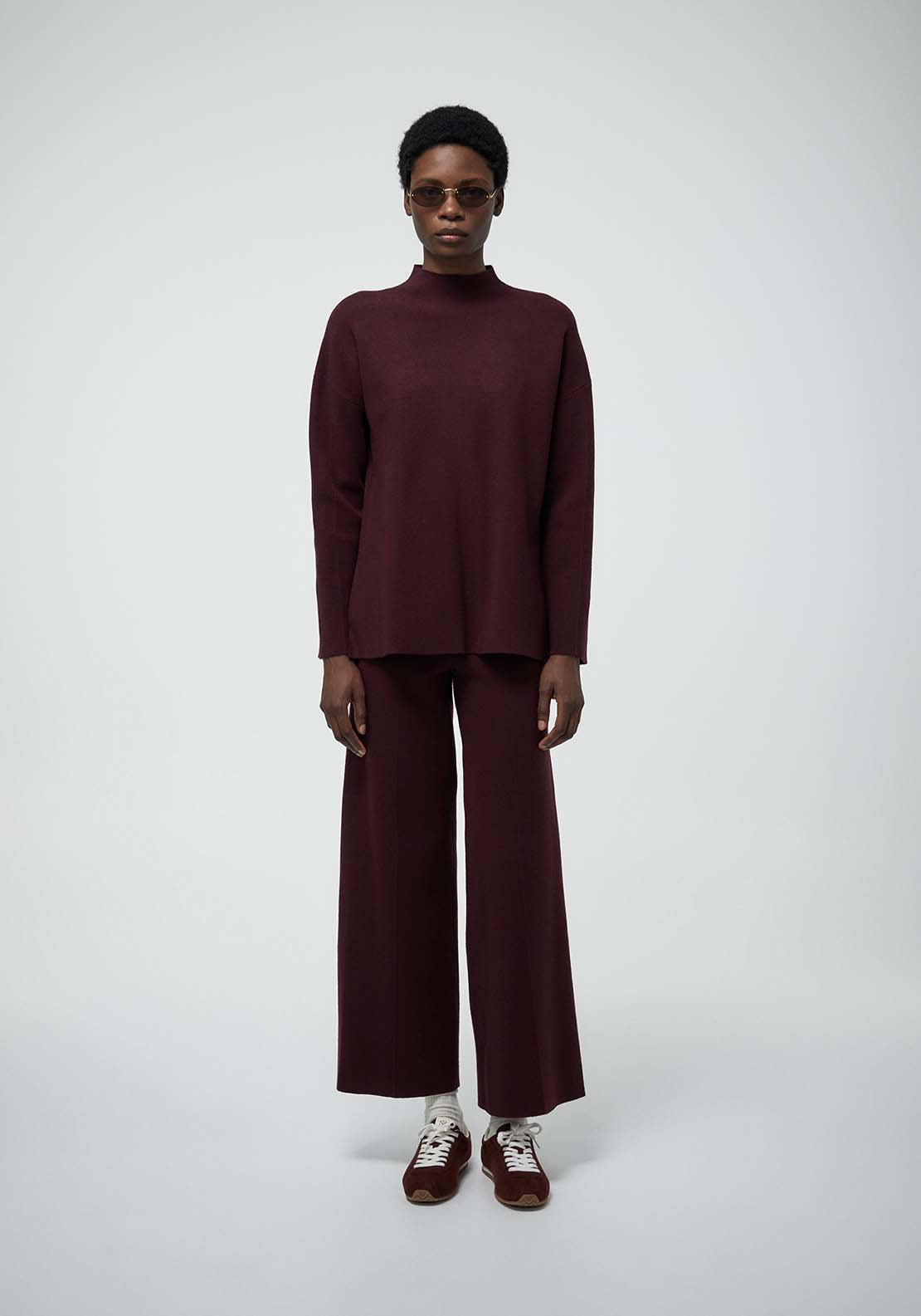Wide Leg Trousers - Red