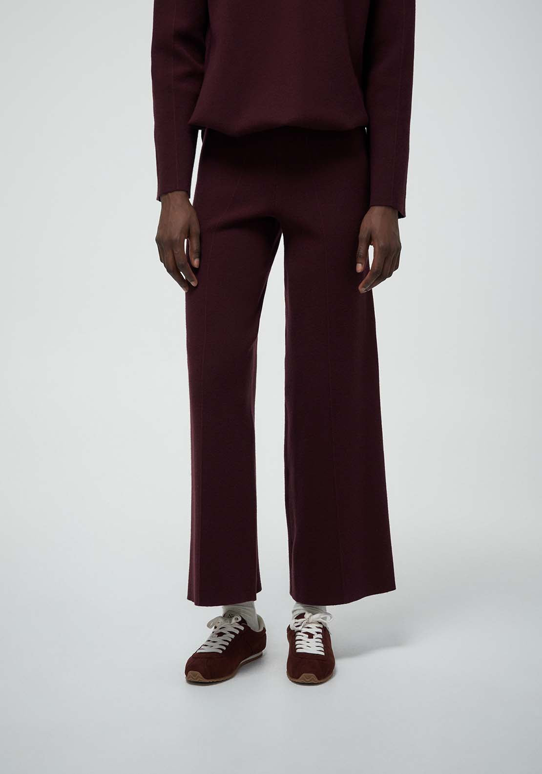 Wide Leg Trousers - Red