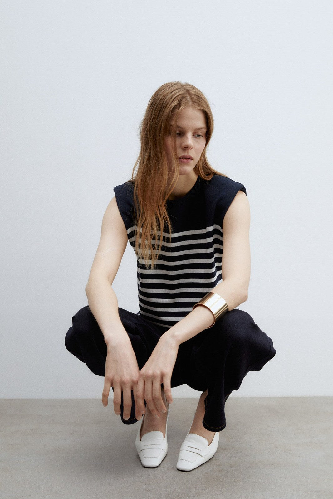Sfera Stripes sleeveless top - Navy 5 Shaws Department Stores