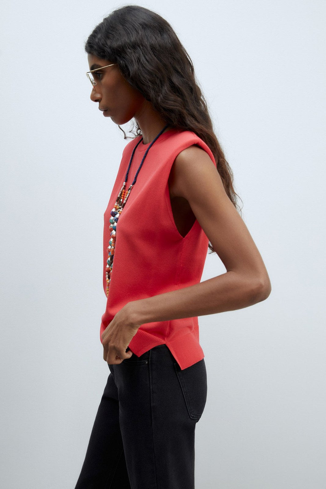 Sfera Shoulder pads plain top - Carmin 4 Shaws Department Stores