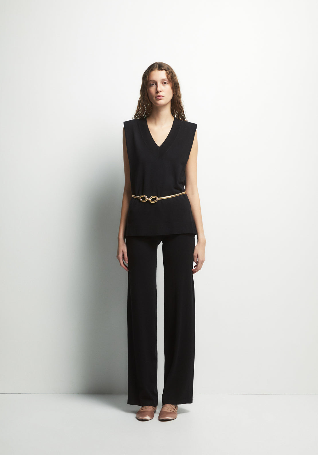Plain Knit Top - Black