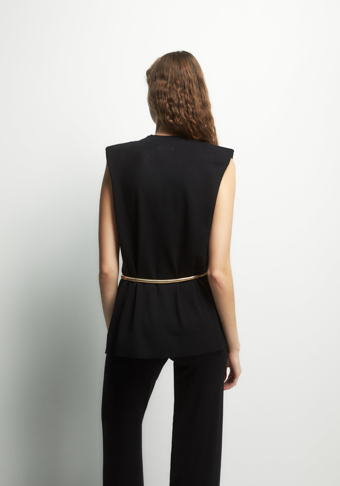 Plain Knit Top - Black