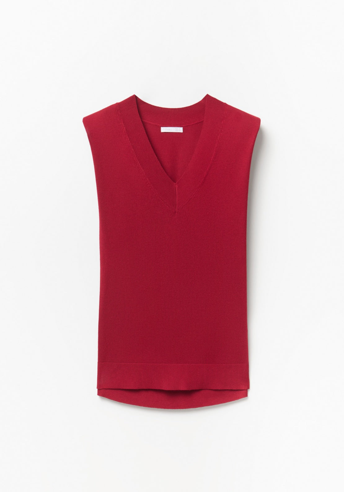 Plain Knit Top - Red