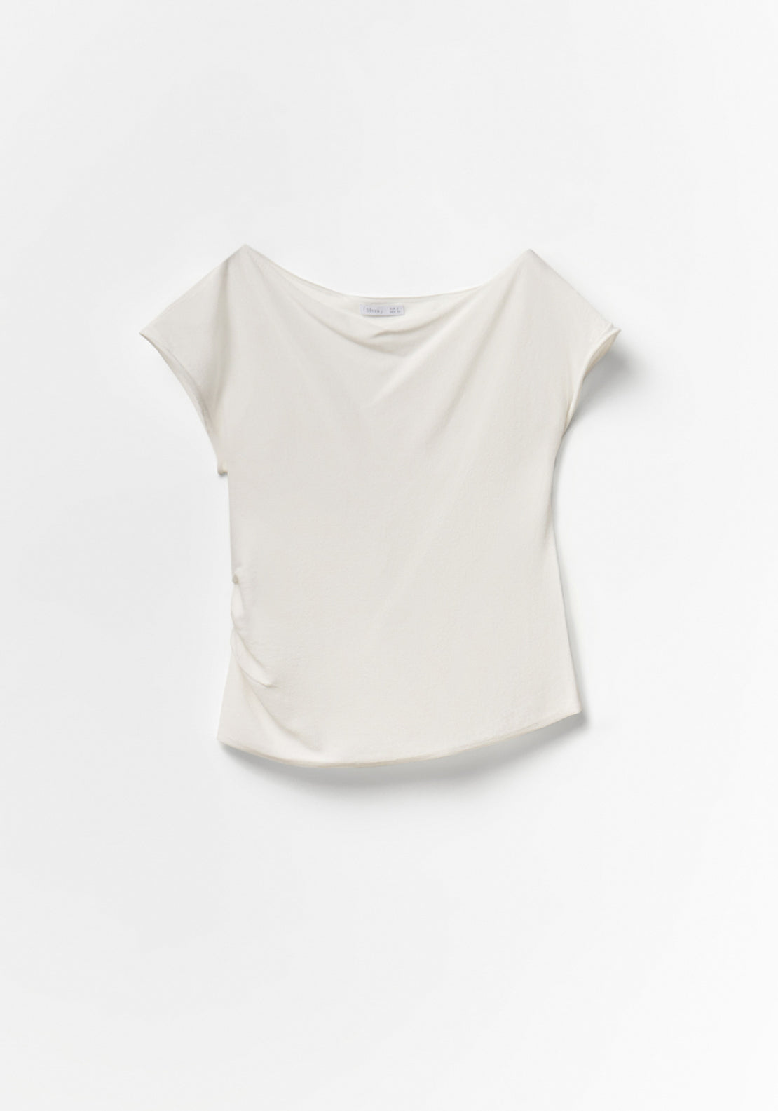 Asymmetrical Pleat Top - White