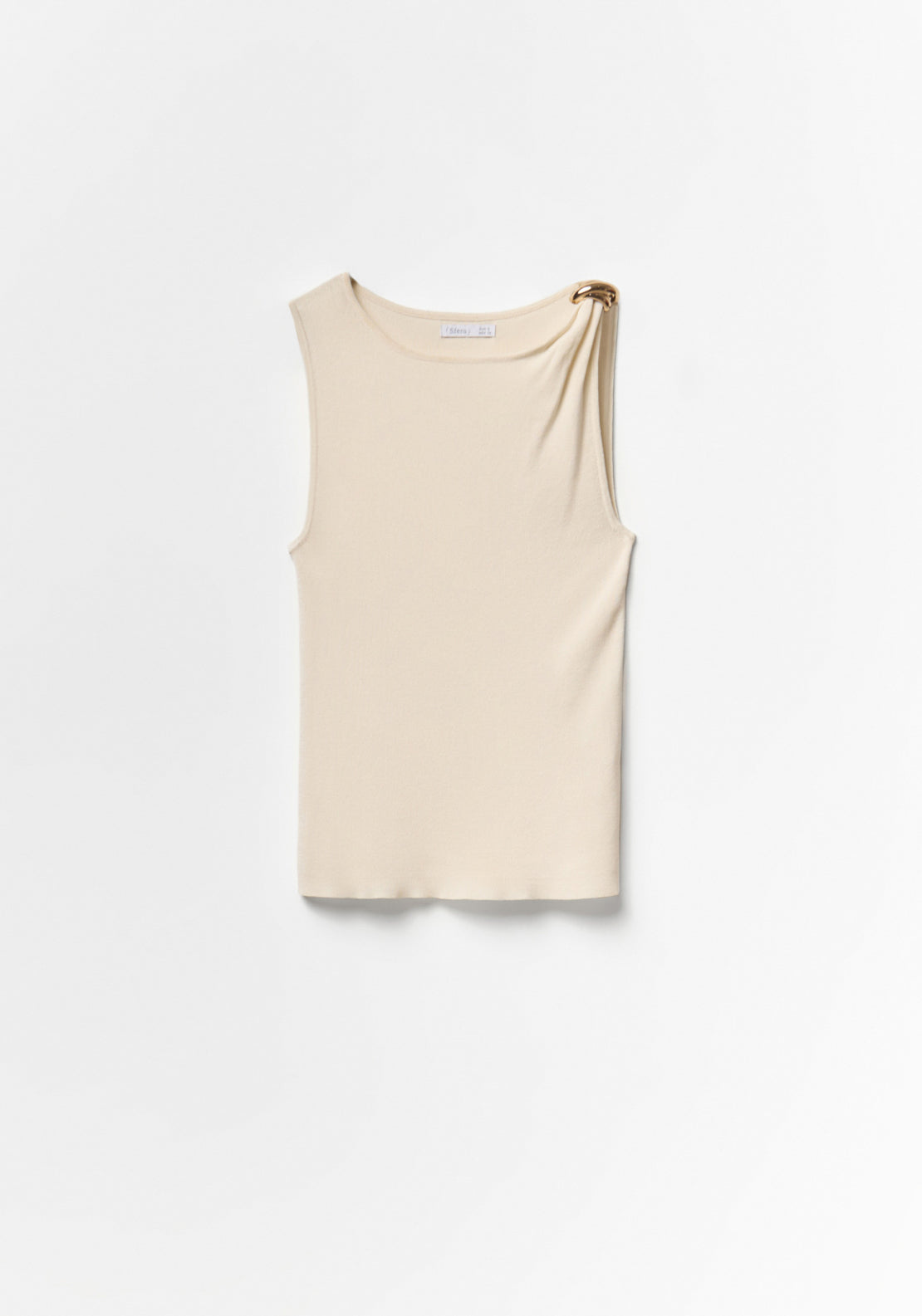 Metallic Hardware Top - White