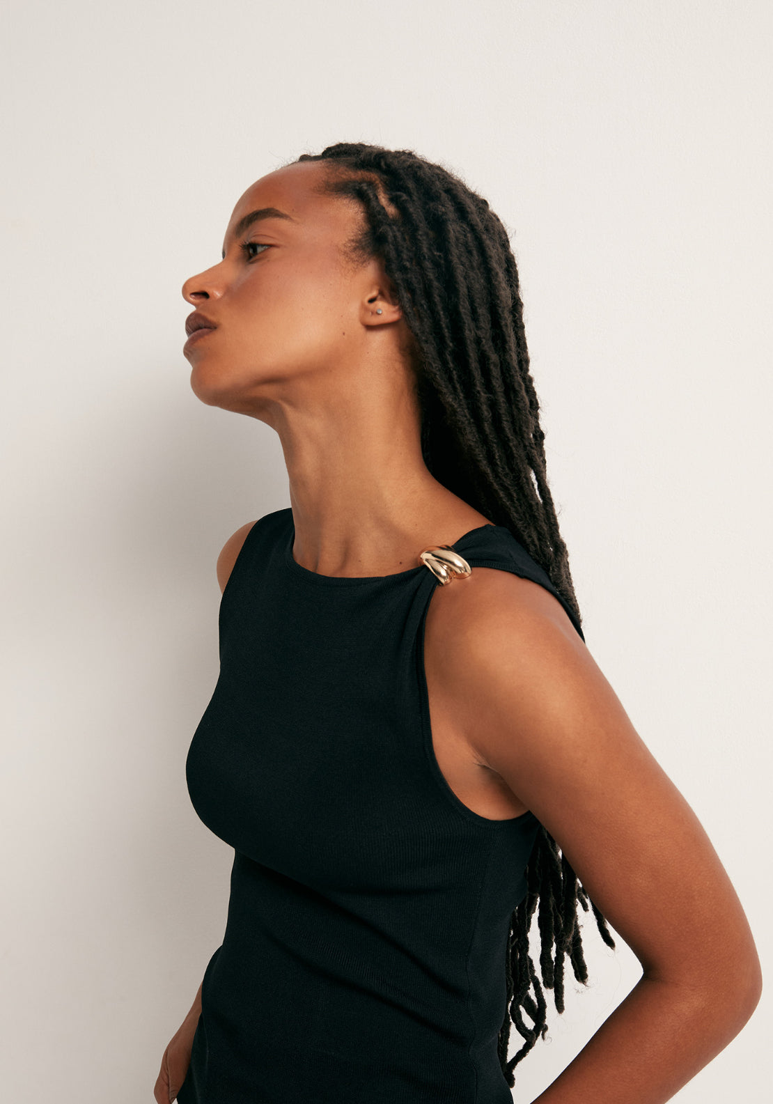 Metallic Hardware Top - Black