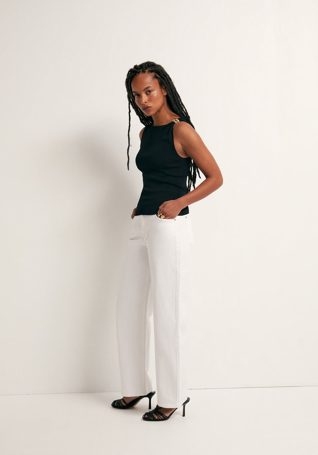 Metallic Hardware Top - Black